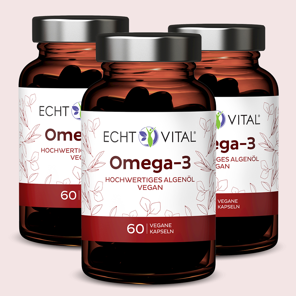 Omega-3 vegan - 3 Gläser mit je 60 Kapseln