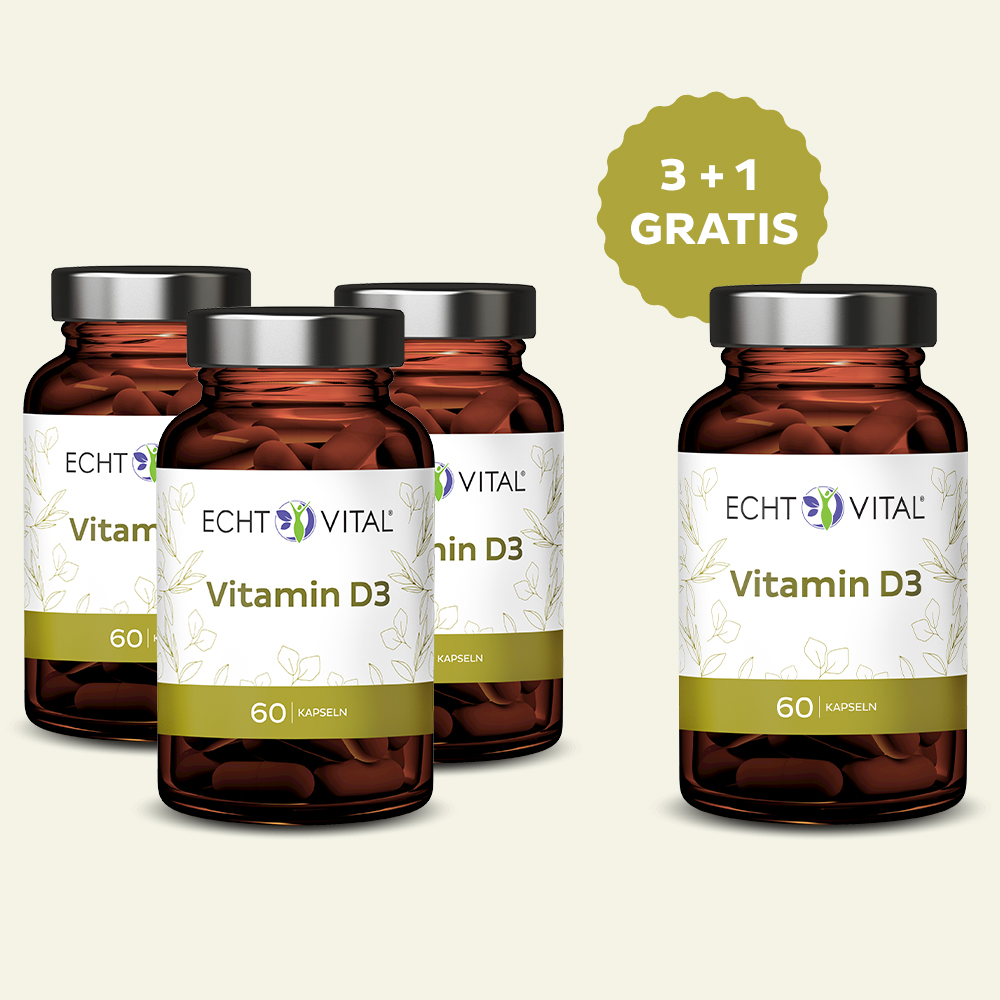 3 + 1 Vitamin D3 Kapseln - Aktionspaket