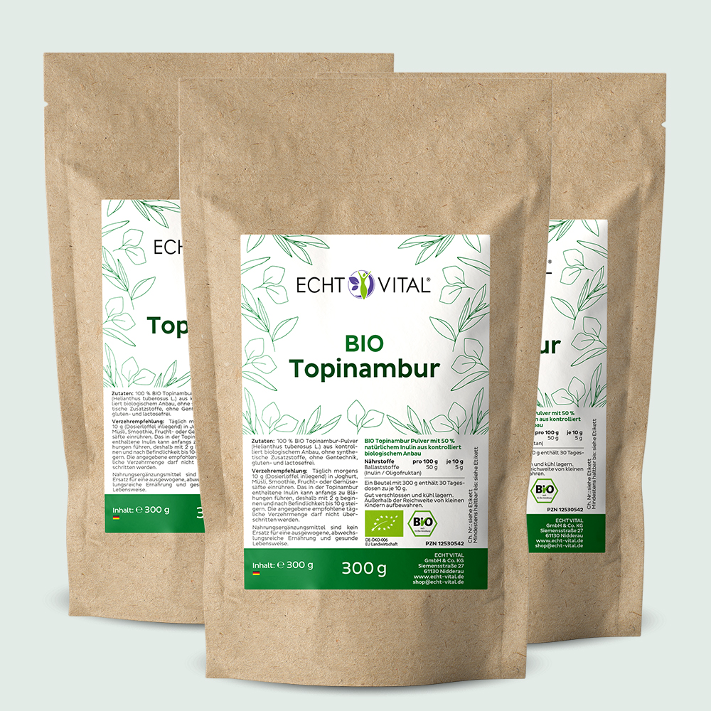 Bio Topinambur - 3 Beutel mit je 300 g Pulver