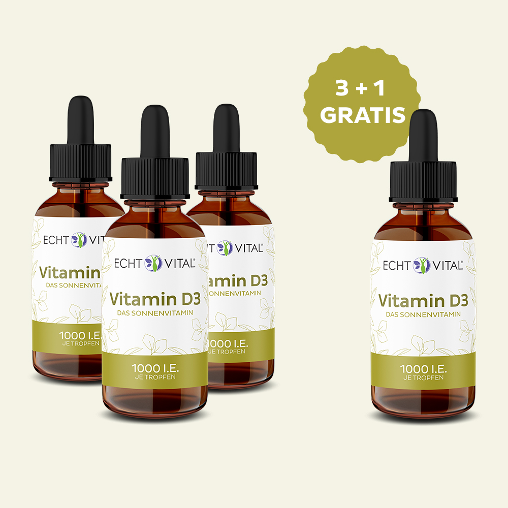 3 + 1 Vitamin D3 Tropfen - Aktionspaket